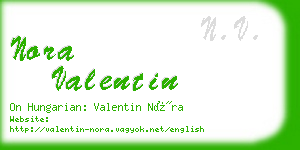 nora valentin business card